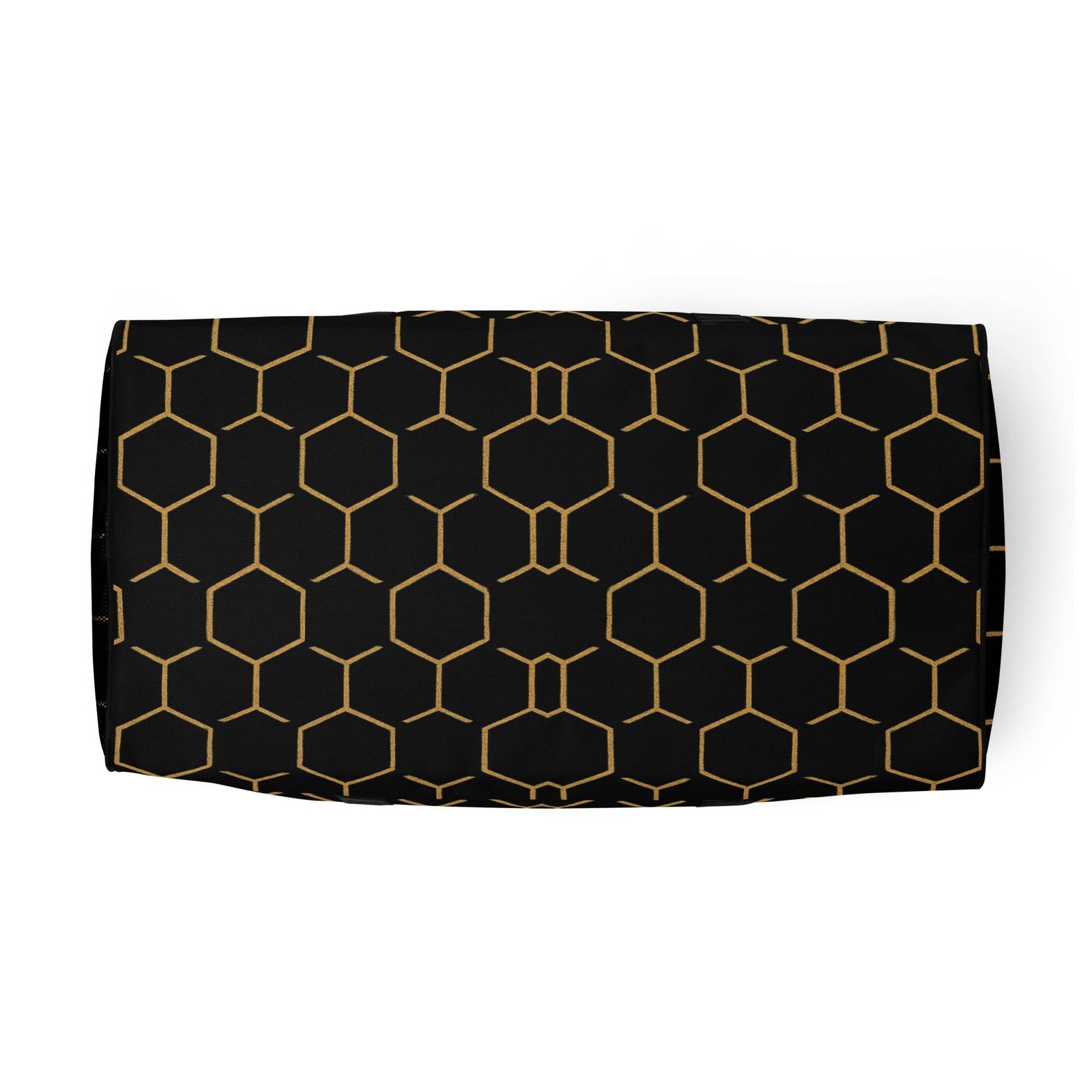 Talishén: Steel Spine Hex Pattern – Duffle Bag – Black & Gold - Image 9