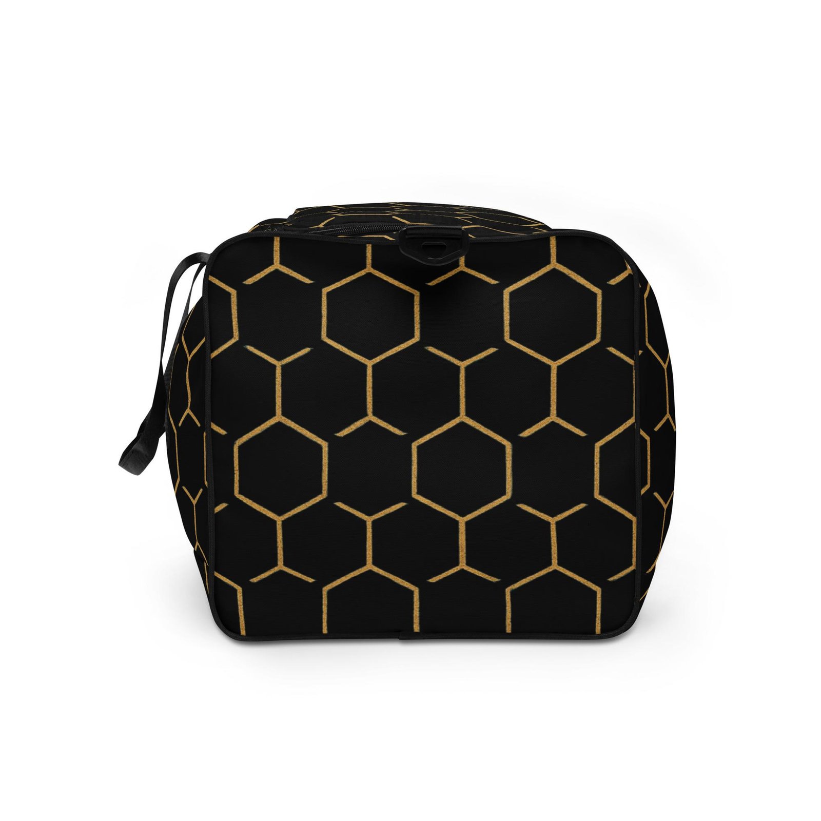 Talishén: Steel Spine Hex Pattern – Duffle Bag – Black & Gold - Image 11