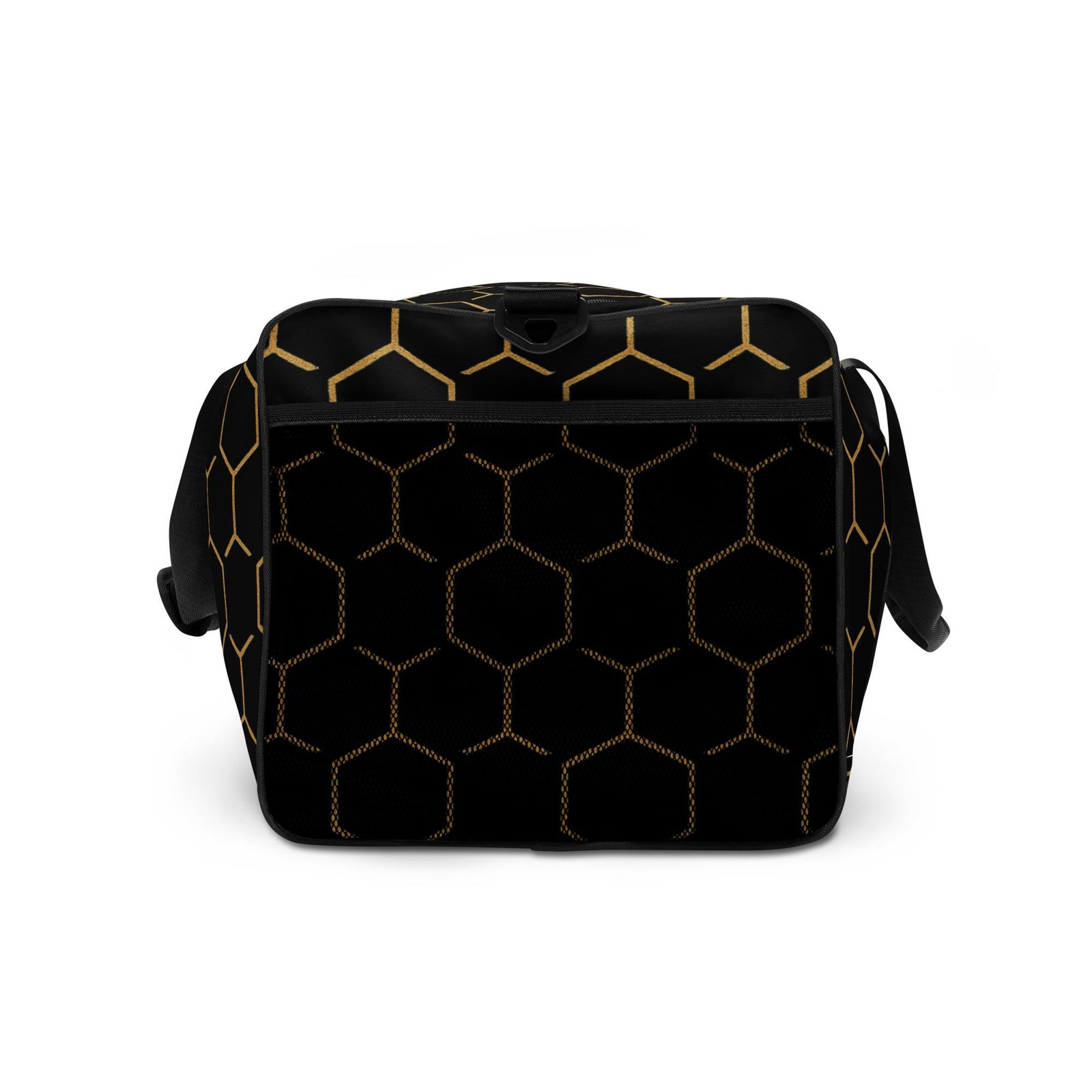 Talishén: Steel Spine Hex Pattern – Duffle Bag – Black & Gold - Image 12