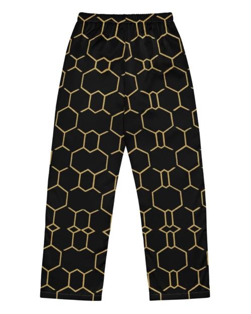 Talishén: Steel Spine Hex Pattern – Women’s pajama pants – Black & Gold